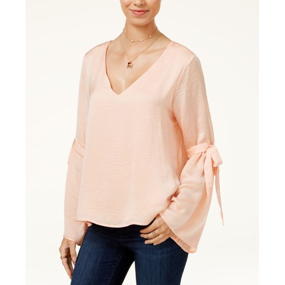 Lily Black Juniors Bell Sleeve Top